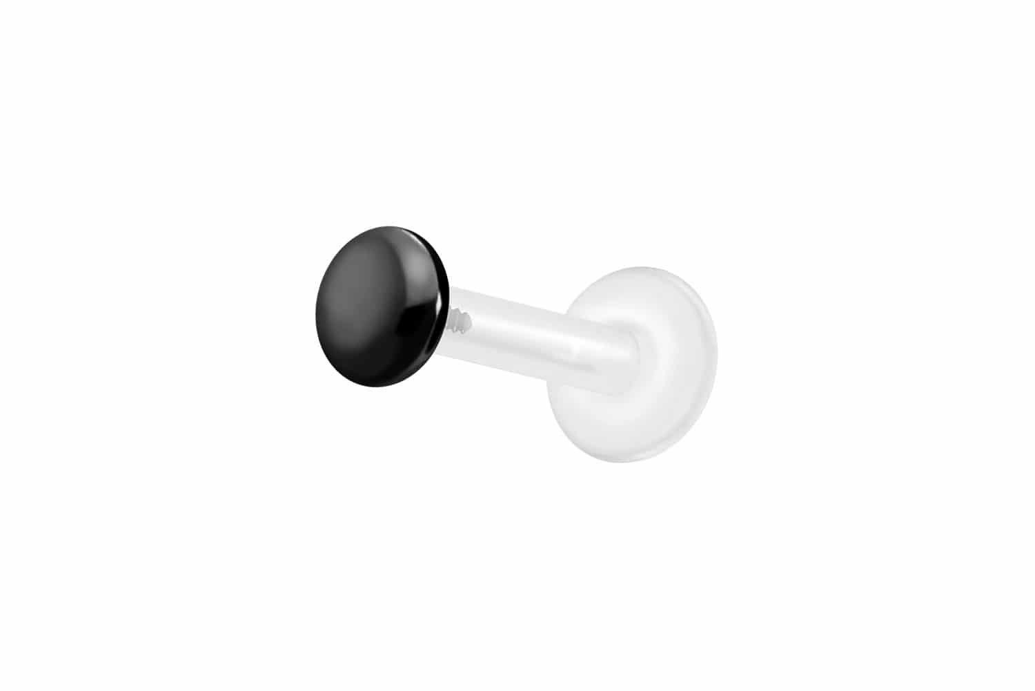 PTFE Labret Piercing mit Innengewinde + Titan-Aufsatz FLACH